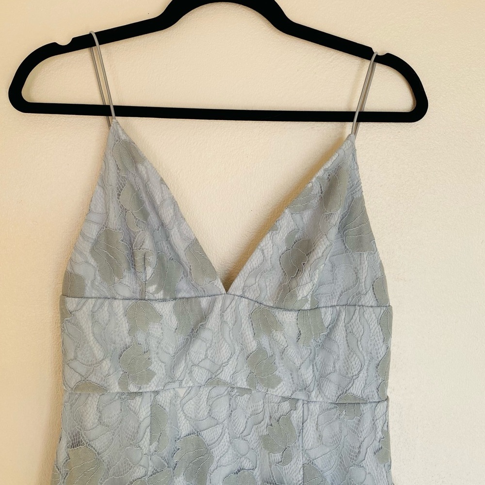 Showpo. Must Admit Mini Lace Dress in Blue - Picture 4 of 8